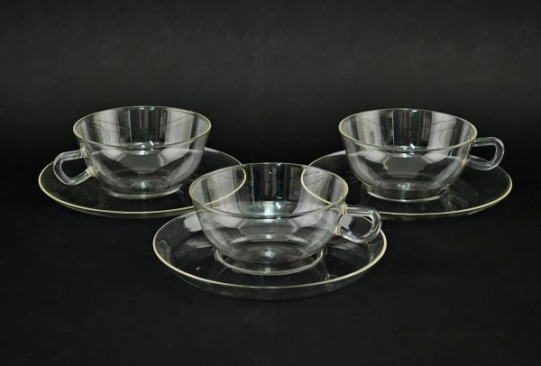 3 Tassen Jenaer Glas / Saale Glas