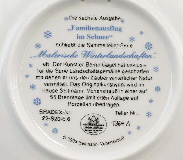 Sammelteller ,Malerische Winterlandschaften,.